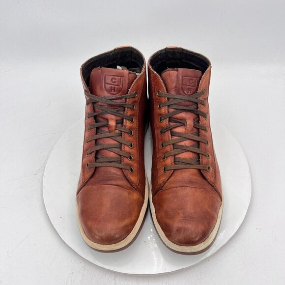 Cole Haan GrandPro Spectator Men Size 11M Brown Tan Leather Mid Top Lace Up Shoe - Picture 3 of 11